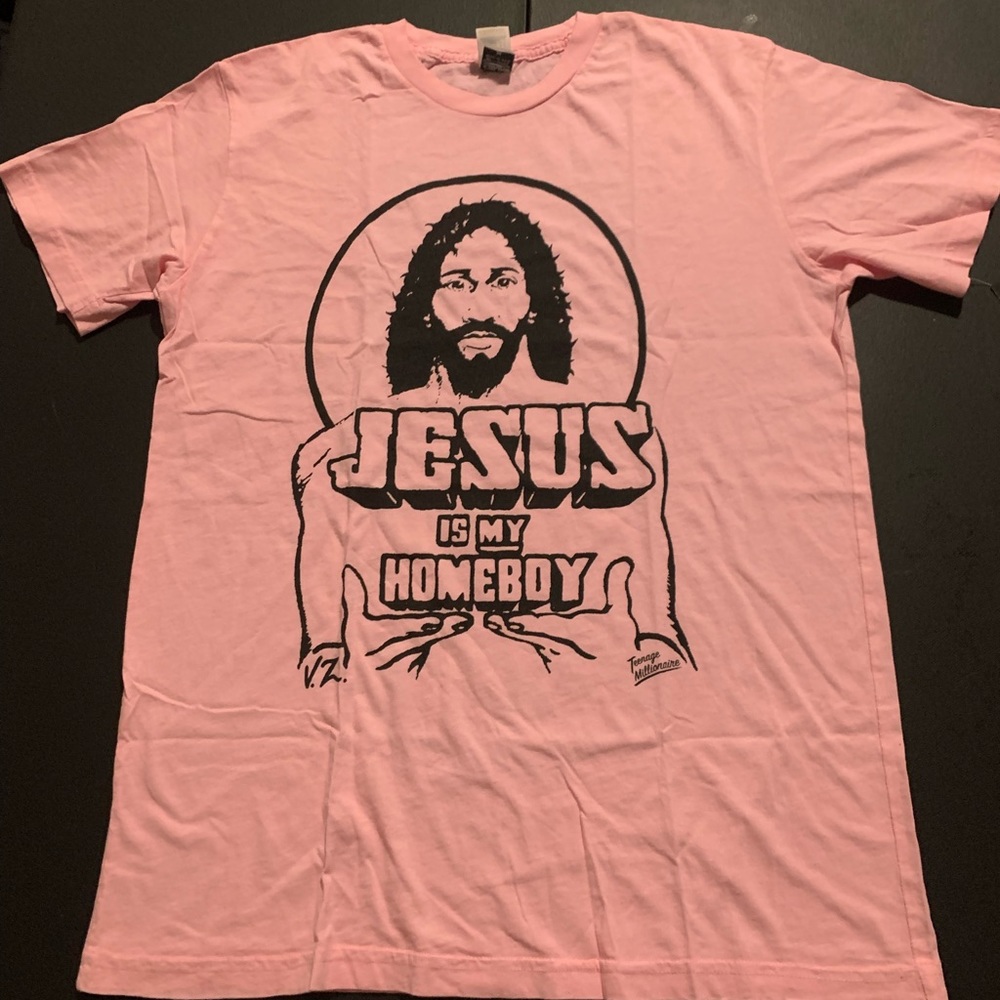 COPY - Pink Teenage Millionaire “Jesus Is My Homeboy“ T-Shirt